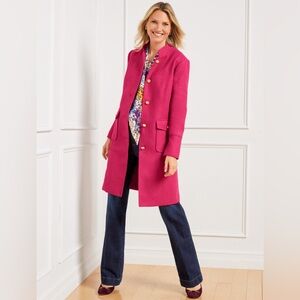 Talbots Military Style Pink Peacoat with Gold Buttons – Size 2